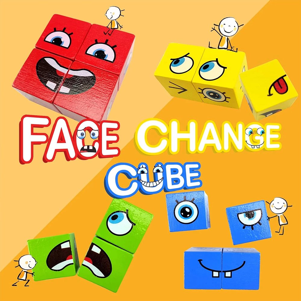 Multiplayer Fun Face Changing Puzzle Game