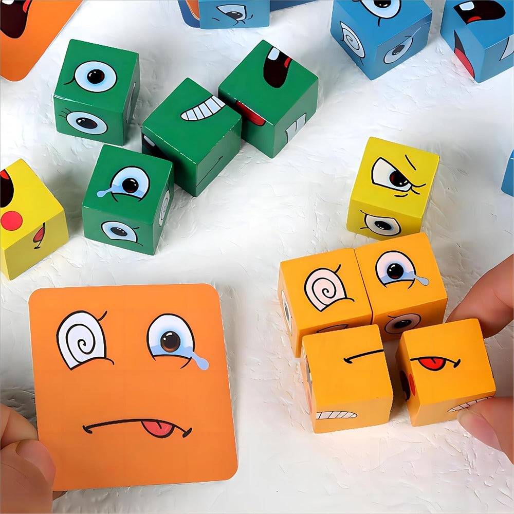 Multiplayer Fun Face Changing Puzzle Game