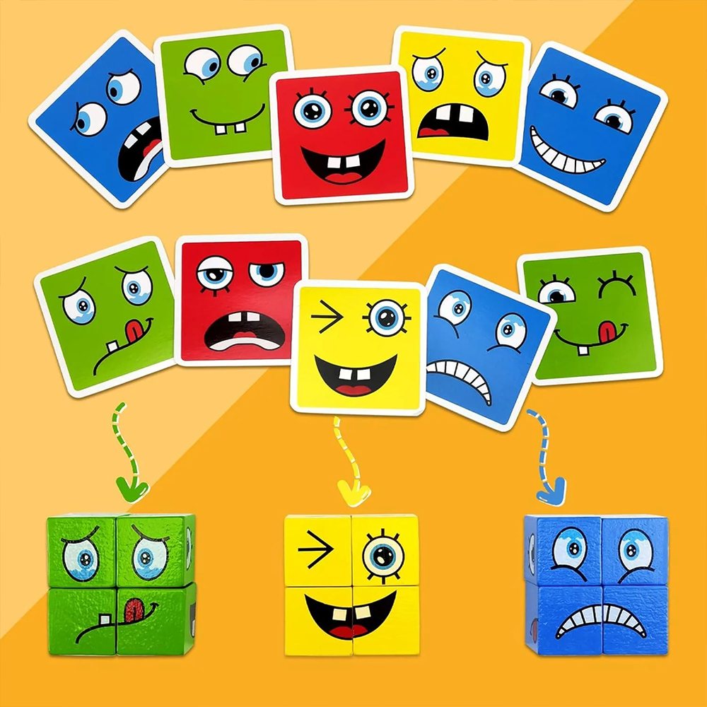 Multiplayer Fun Face Changing Puzzle Game