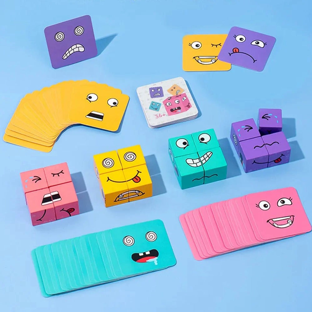 Multiplayer Fun Face Changing Puzzle Game