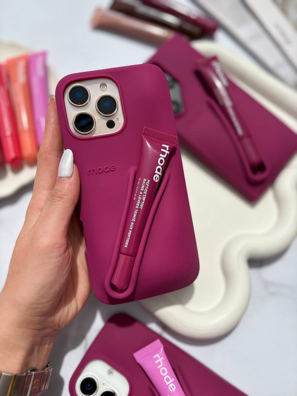 Rhode iPhone Case with Peptide Liptint