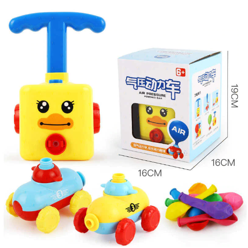 Air Powered Hand Push Balloon Car Assortment