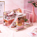 DIY Miniature Dolls House Kit with Furniture, Music Box, and Dust Cover