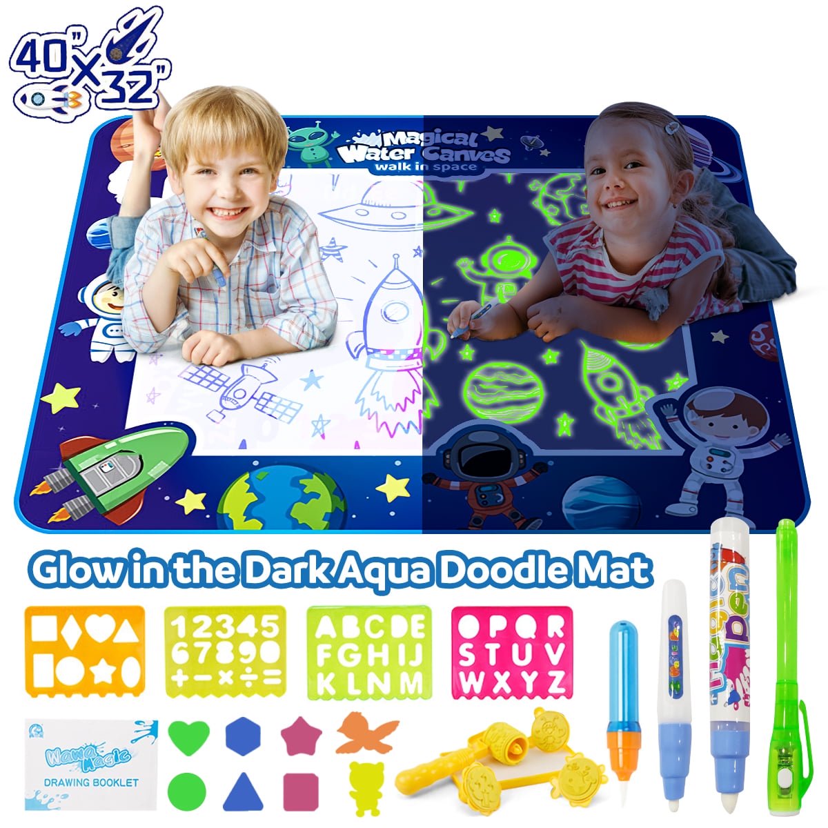 Cosmic World Water Mat With Different Painting Tool