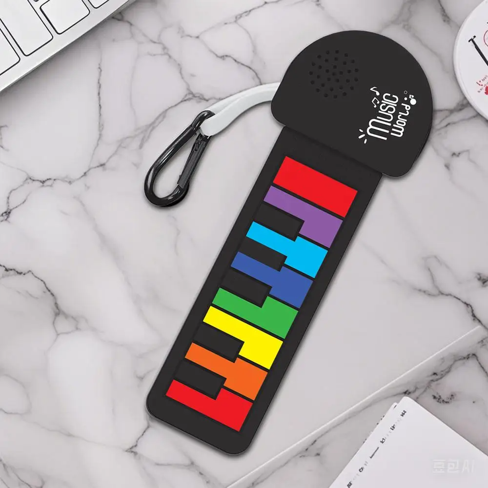 Roll Up Silicone Piano Keyboard Key Chain