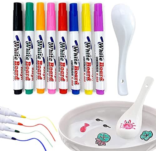 Magical Floating Painting In Water With Spoon (8 pcs Marker)