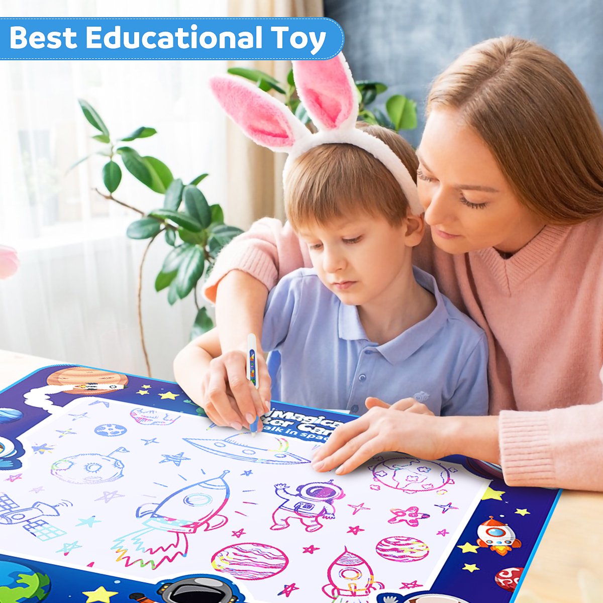 Cosmic World Water Mat With Different Painting Tool