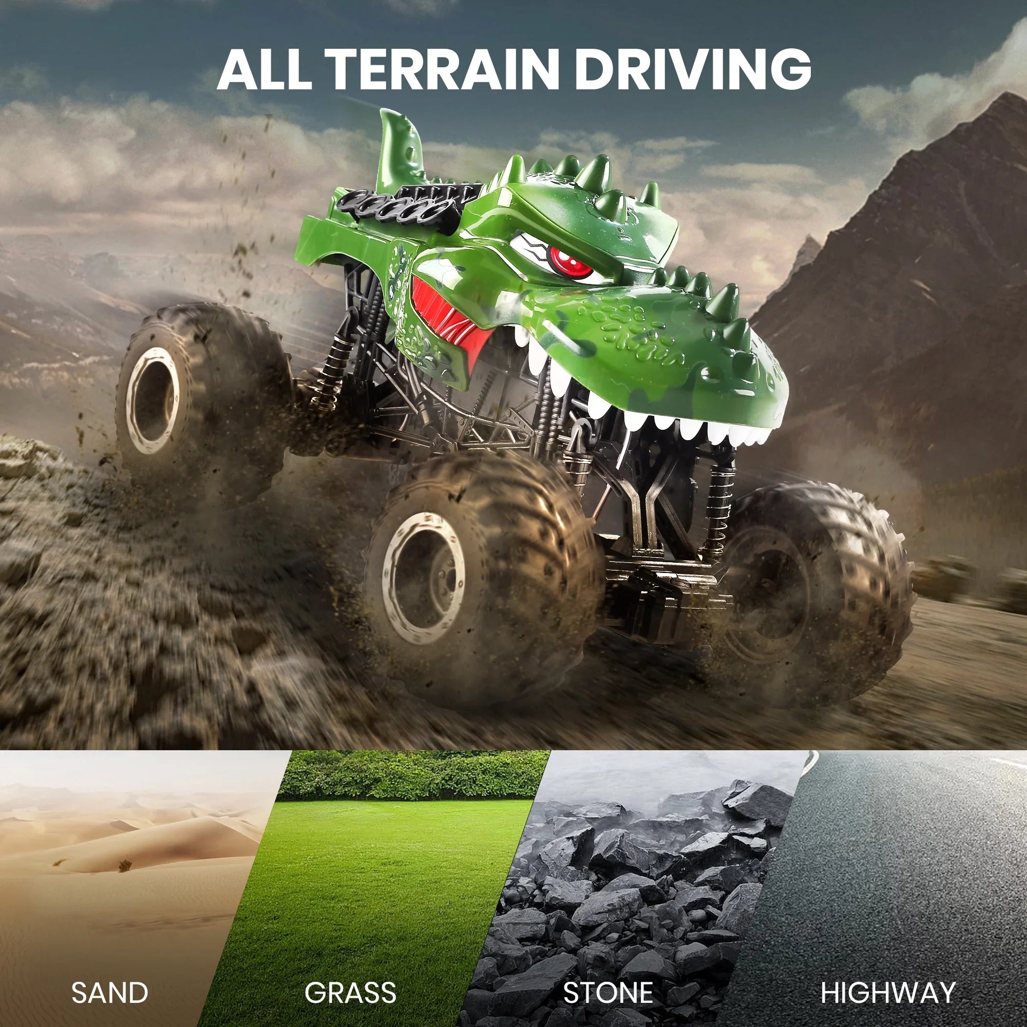 2.4GHz Remote Control Dinosaur Car 1:14 Scale