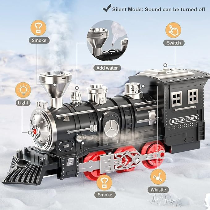 Electric Locomotive Steam Train Set