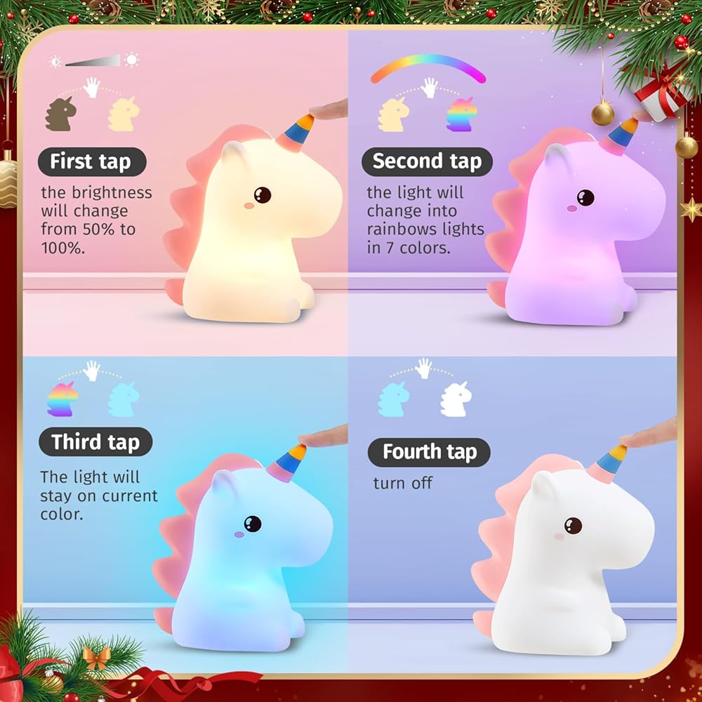 Silicone LED Night Light USB Rechargeable And Touch Control