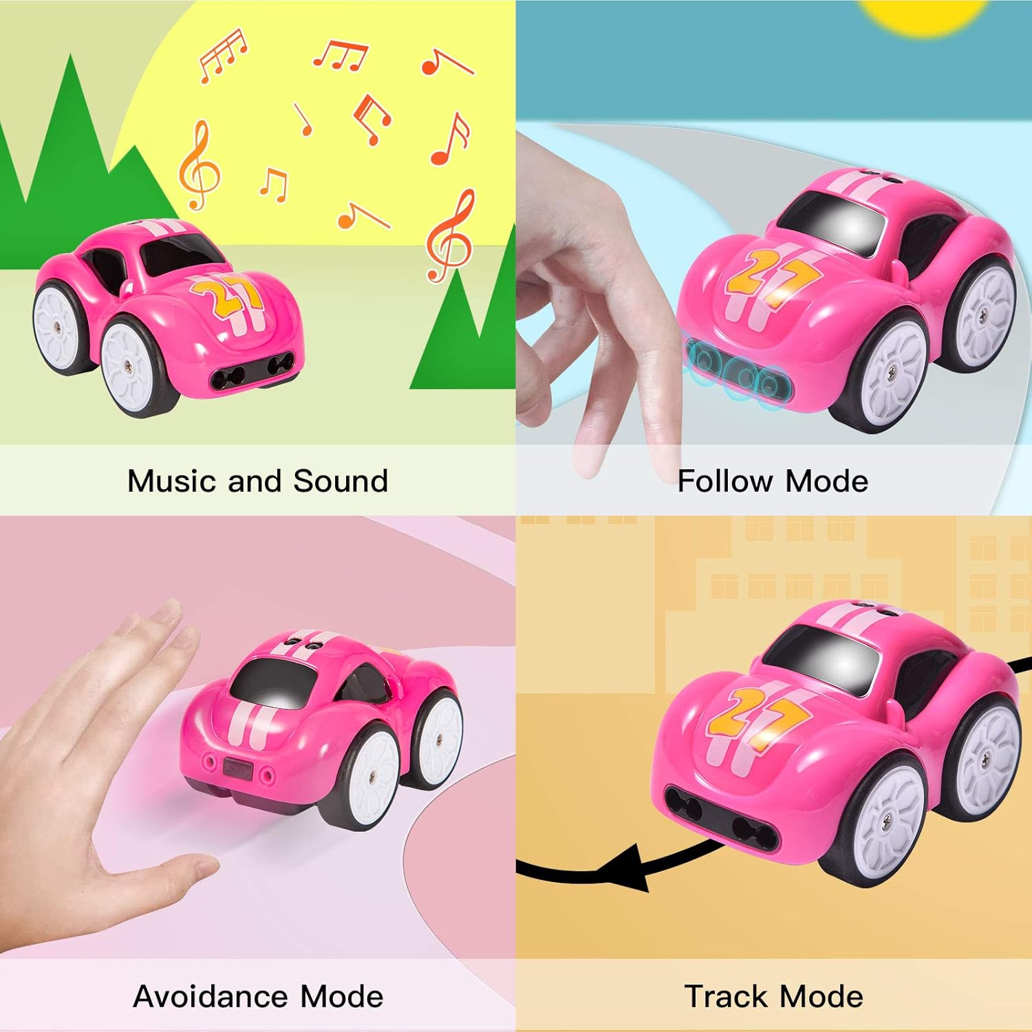2.4G Electric Mini Remote Control Follow Up Sensor Car