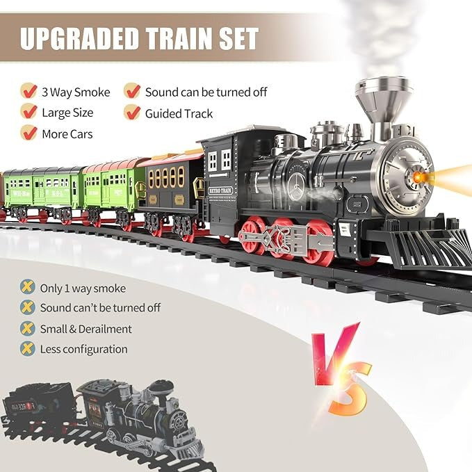 Electric Locomotive Steam Train Set