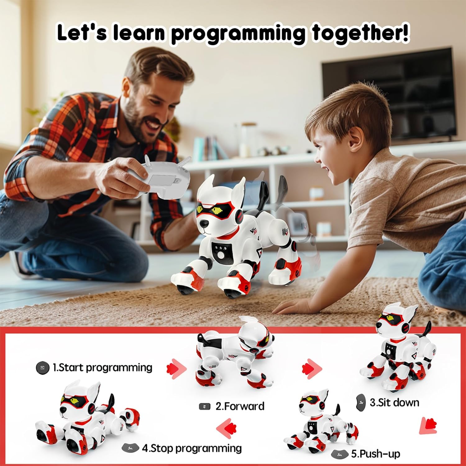 Ai Remote Control Robot Dog with Voice Controller