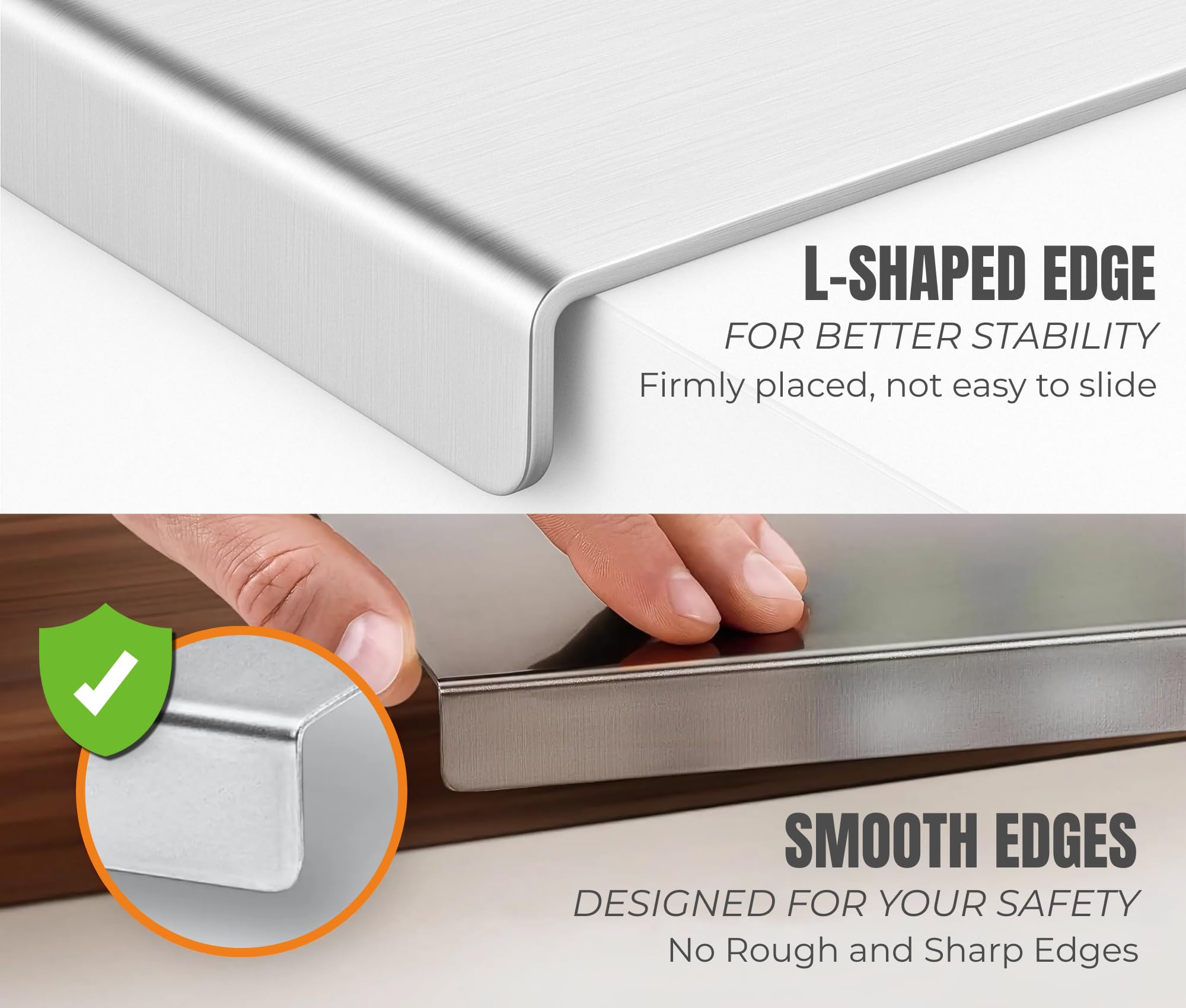Stainless Steel Cutting Board, Hygienic & Easy to Clean