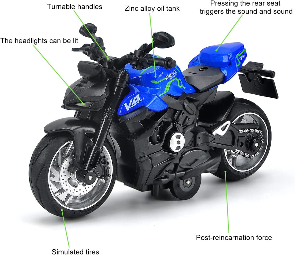 1:8 Scale Motorcycle with Light and Sound