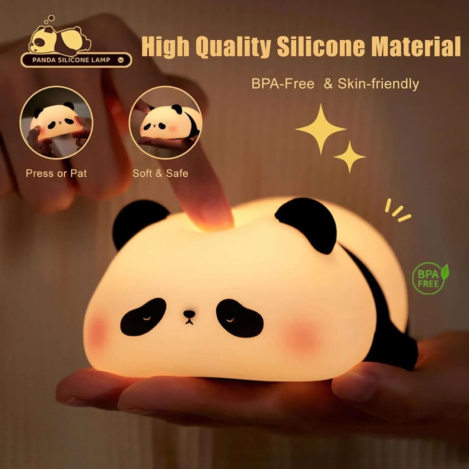 Silicone LED Night Light USB Rechargeable And Touch Control
