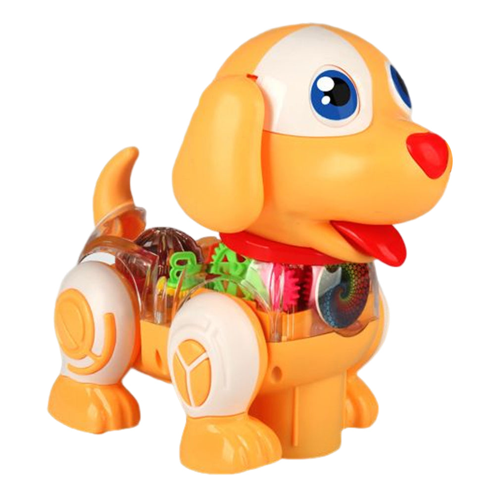 Transparent Gear Walking Dog Toy
