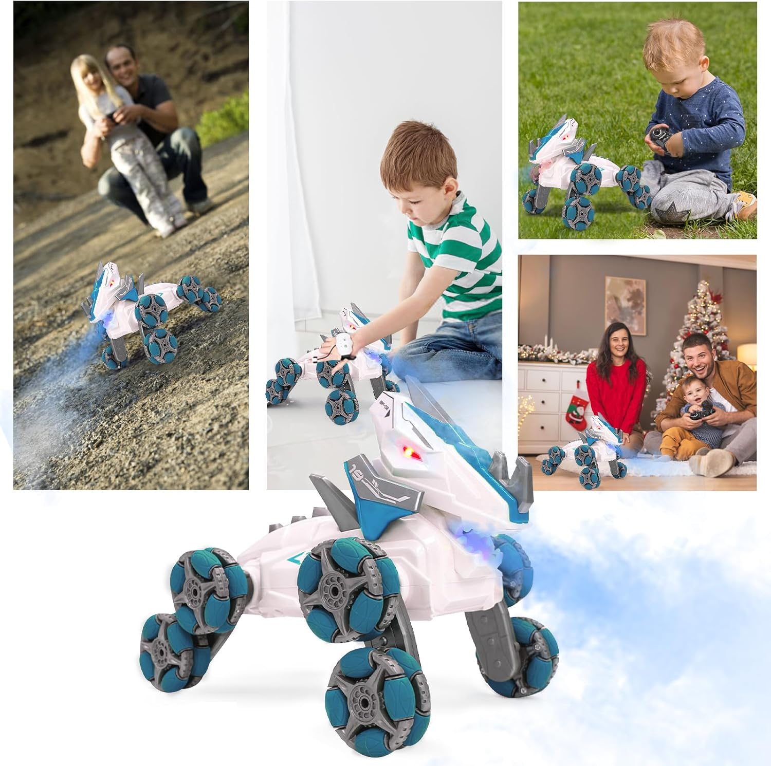 360 Rotate Remote Control Stunt Dinosaur With Light And Sound