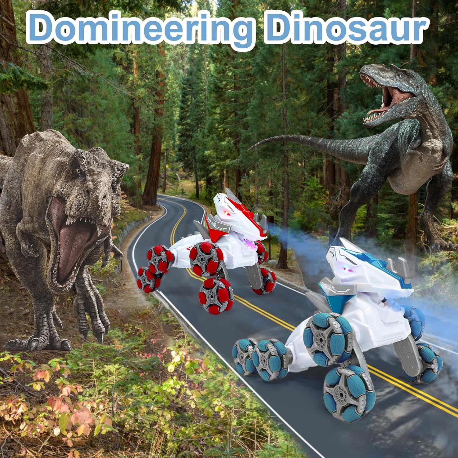 360 Rotate Remote Control Stunt Dinosaur With Light And Sound