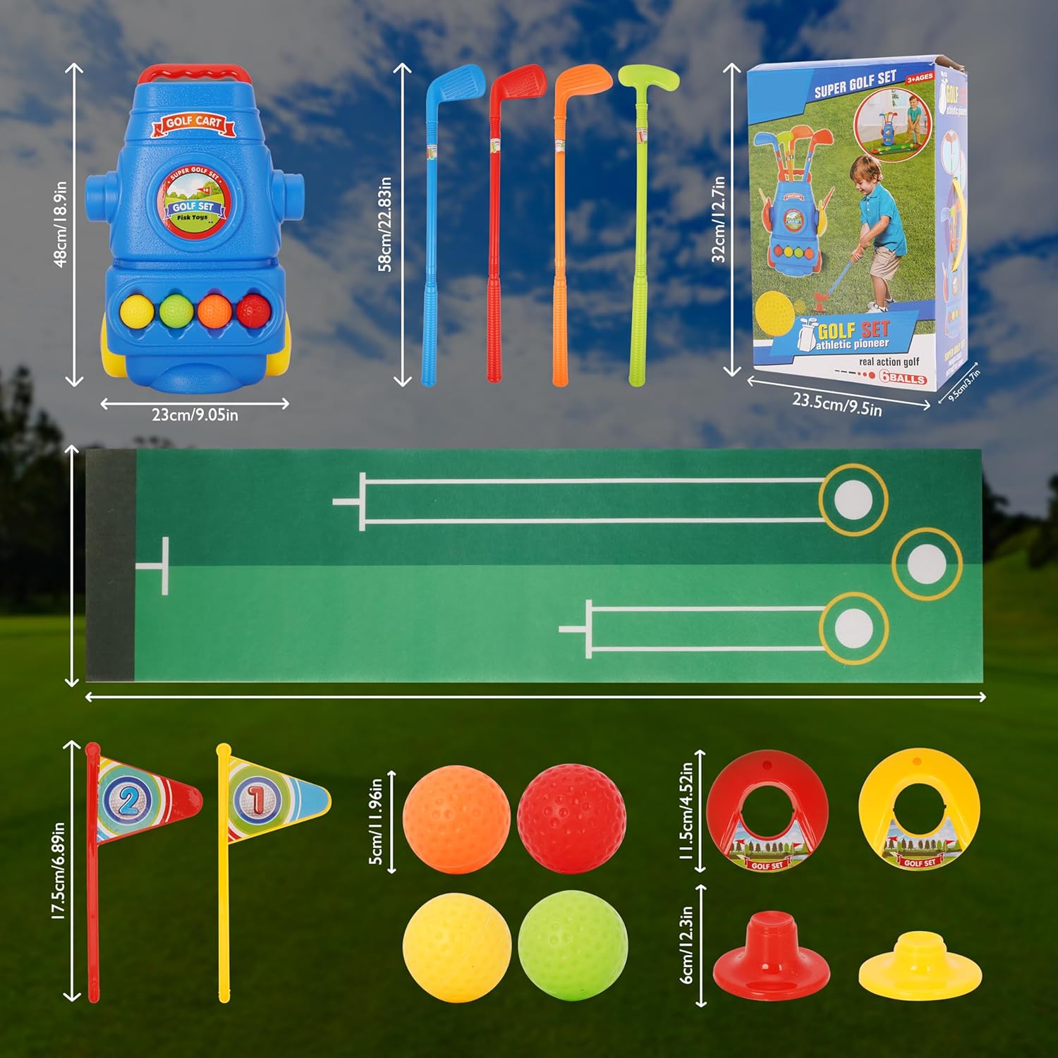 Indoor And Outdoor Golf Kit Play Set
