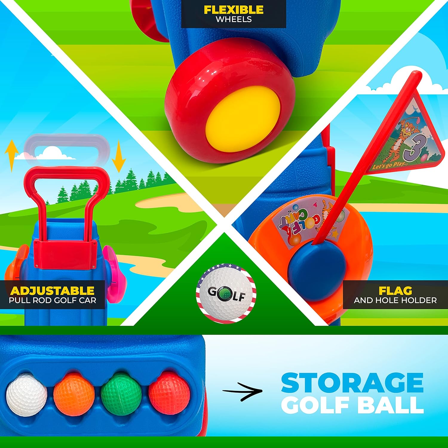 Indoor And Outdoor Golf Kit Play Set