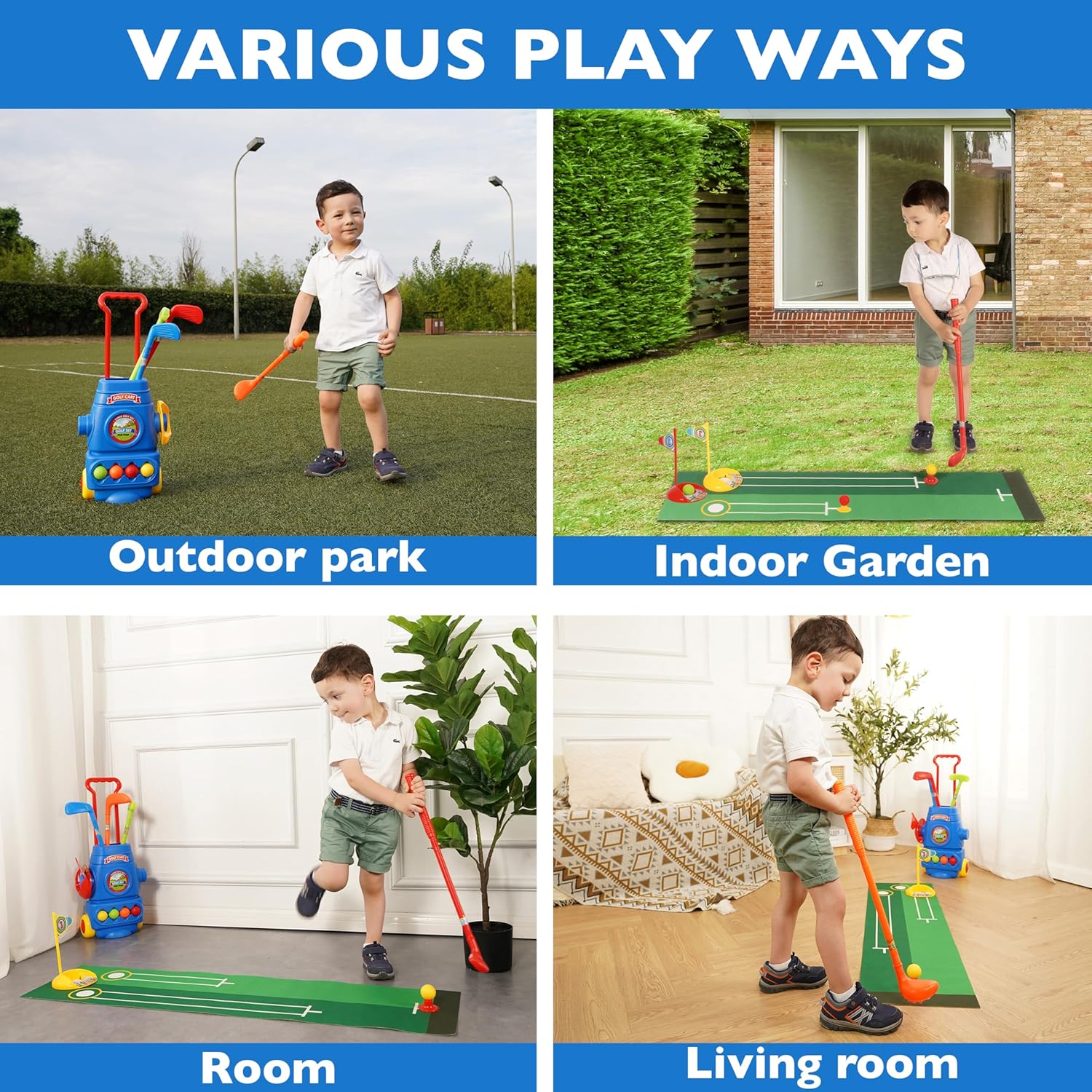 Indoor And Outdoor Golf Kit Play Set