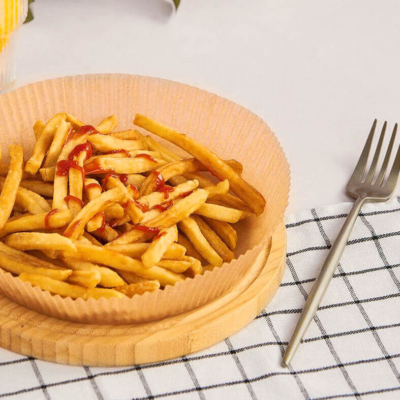 Air Fryer Disposable Paper Liners – Non-Stick Baking Parchment 50 PCS (Heat Resistant)