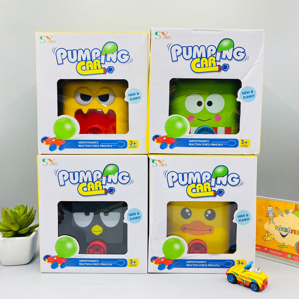 Air Powered Hand Push Balloon Car Assortment