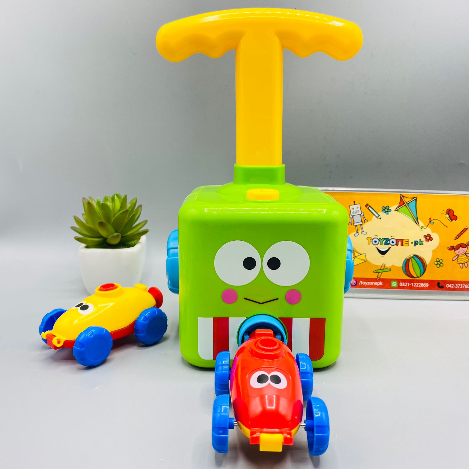 Air Powered Hand Push Balloon Car Assortment