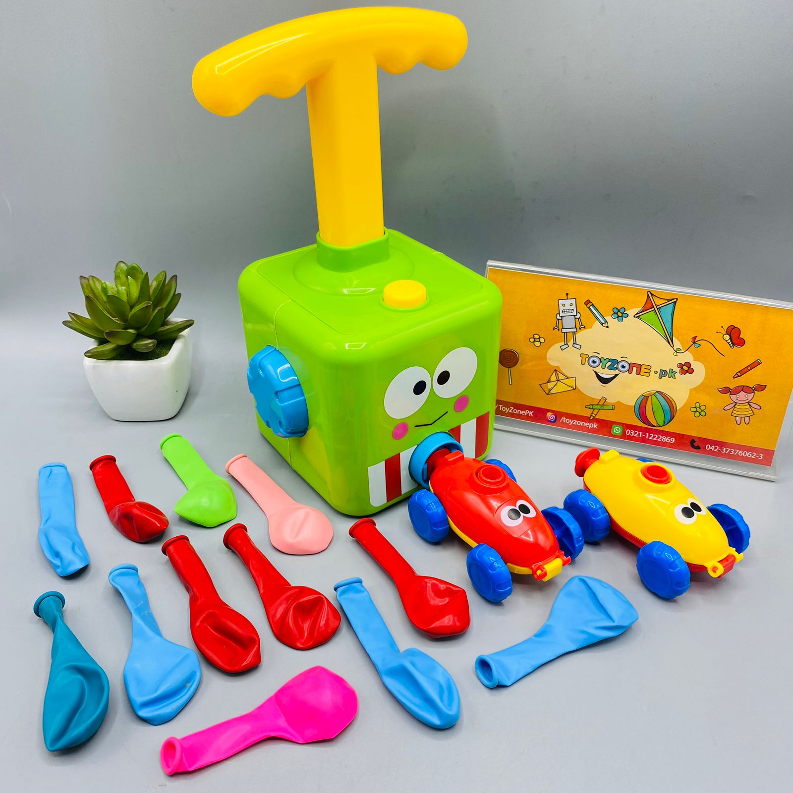 Air Powered Hand Push Balloon Car Assortment