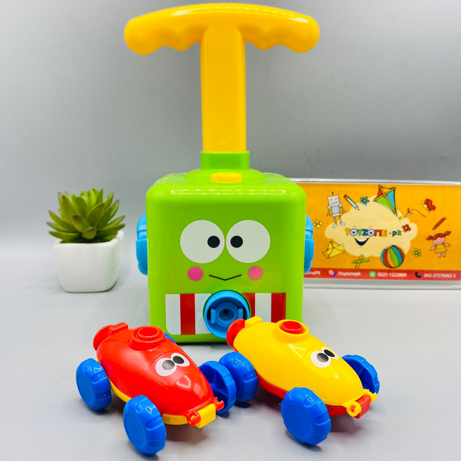 Air Powered Hand Push Balloon Car Assortment