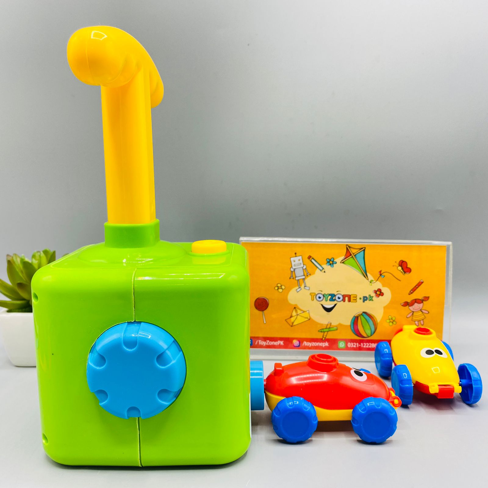 Air Powered Hand Push Balloon Car Assortment