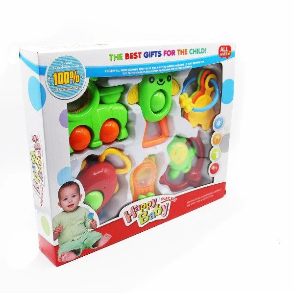 6 Pieces Baby Rattle Box Set