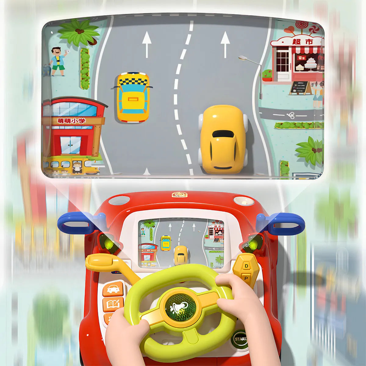 Driving Steering Wheel Car With Light and Sound
