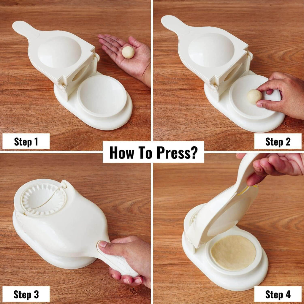 Dumpling Maker / Samosa Maker – 2-in-1 Dumpling Press & Wrapper Cutter