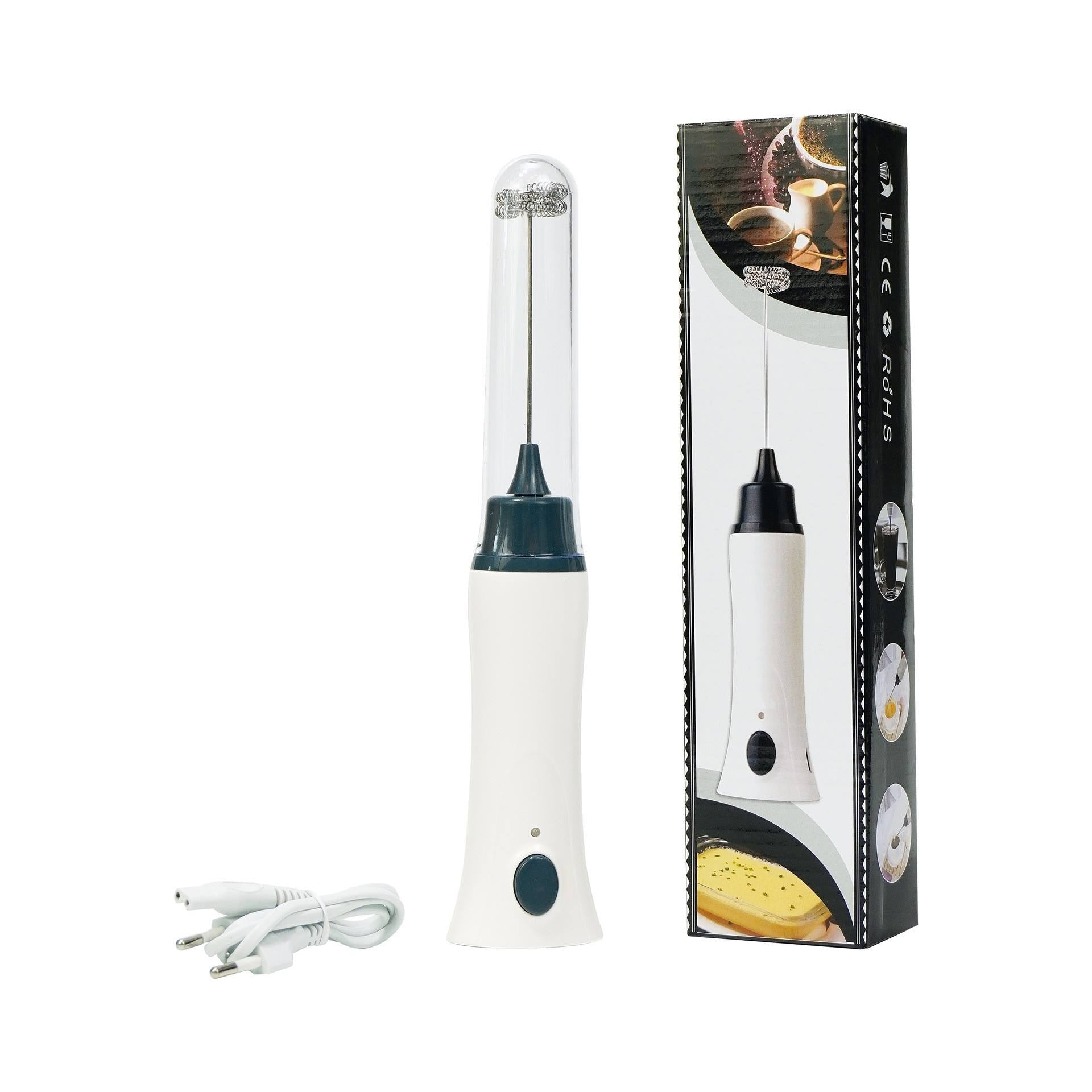 Electric Rechargeable Egg & Coffee Beater – USB Handheld Milk Frother & Mini Mixer