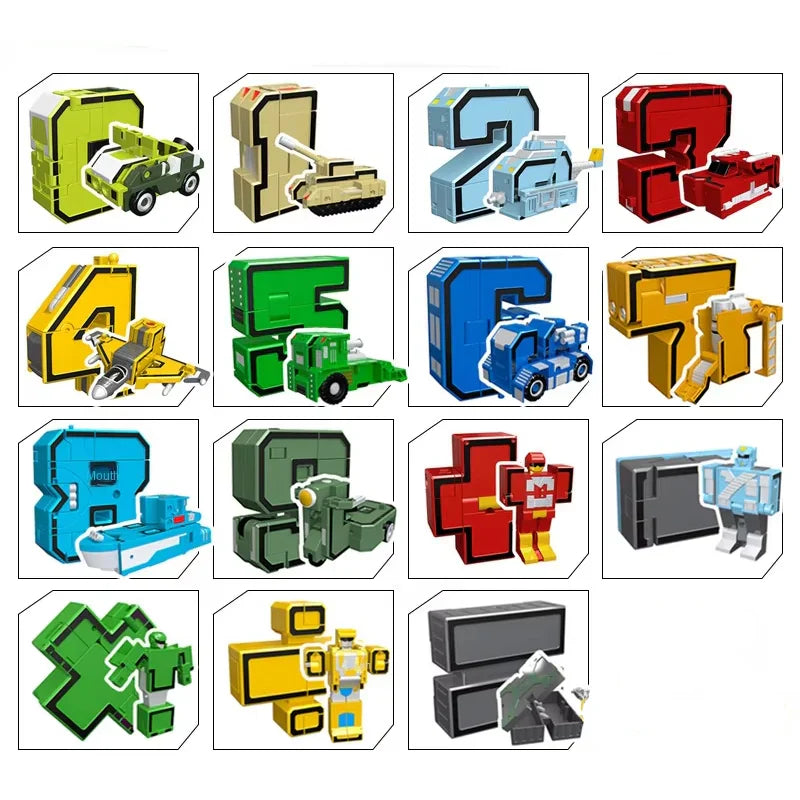 5 Pcs Transforming Numbers Figure
