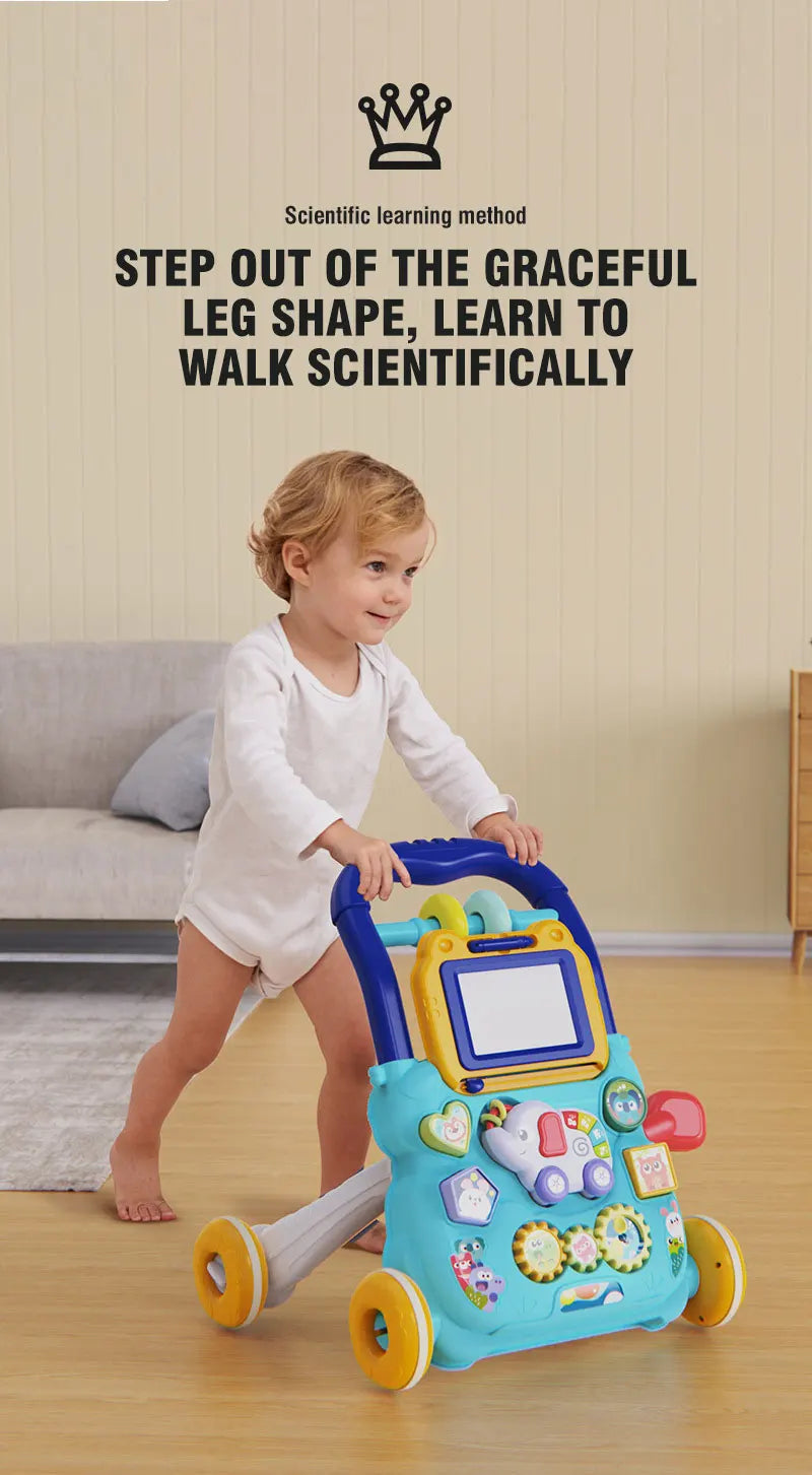 Baby Walker Multifunction Toddler Trolley Musical Drawing Walker Exercise