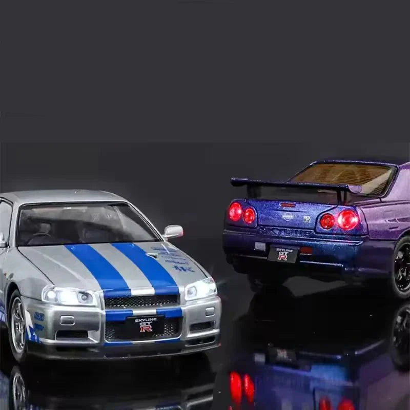 Diecast Nissan Skyline ARES GTR R34 Model Car