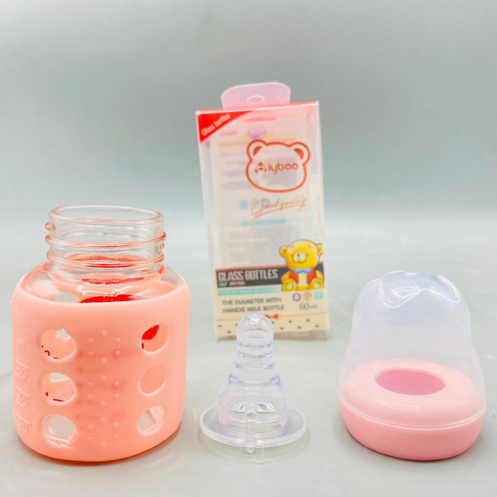 60ML Glass Baby Feeder with Silicone Cover