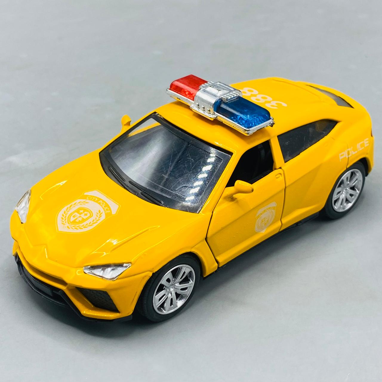 1:32 Scale Die-Cast Yellow Police SUV Sportscar Model