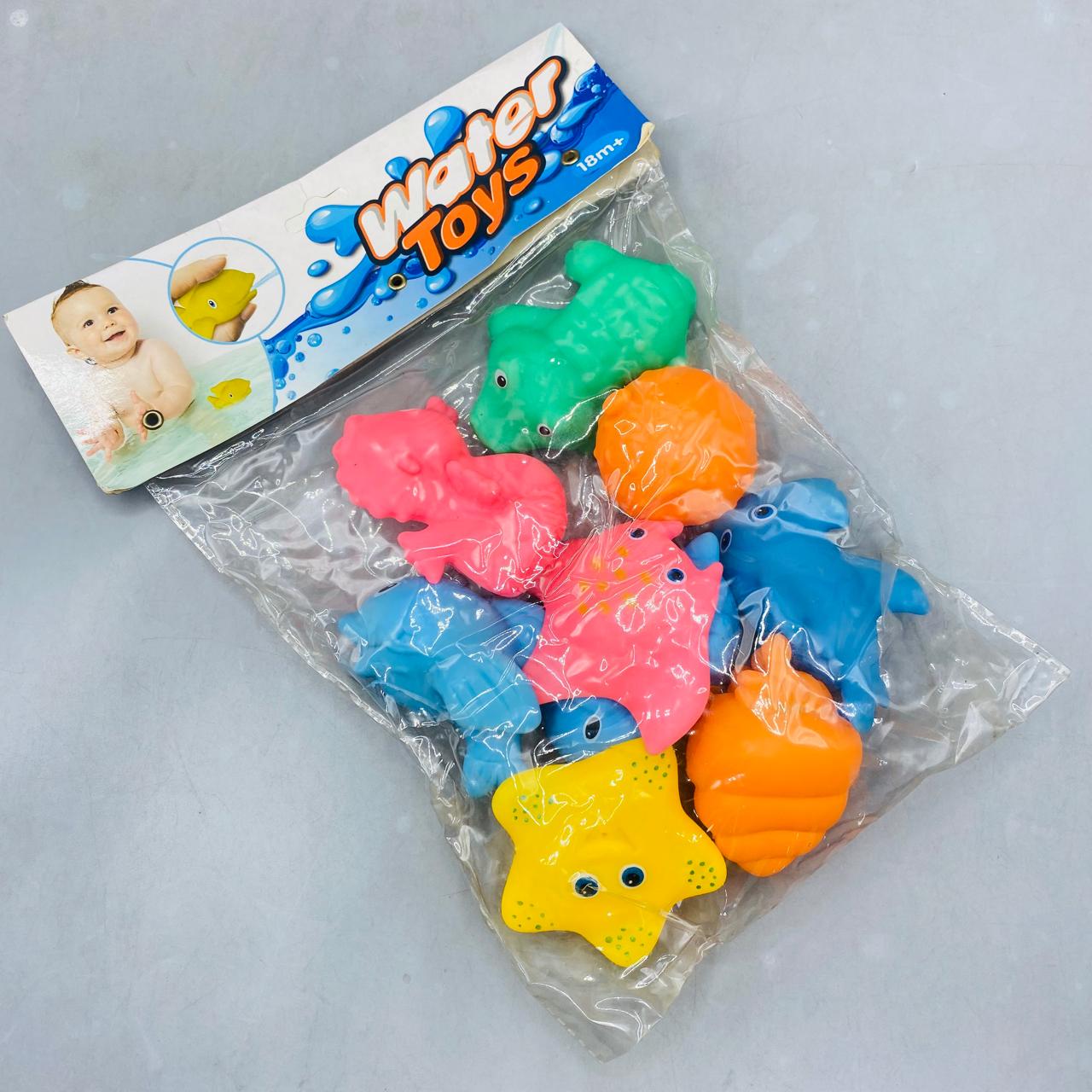 Set of 8 Soft Sea Animal Bath Toys