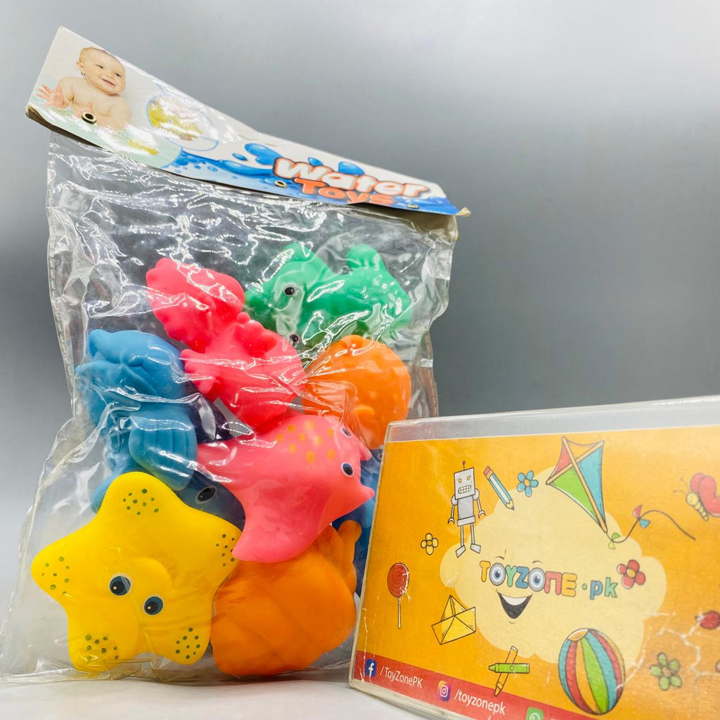 Set of 8 Soft Sea Animal Bath Toys