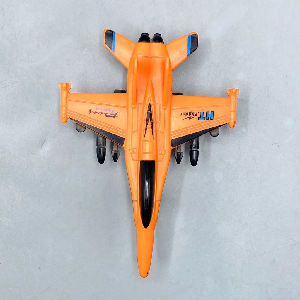 Orange "HT Fighter" Die-Cast/Plastic Jet with Missile Details