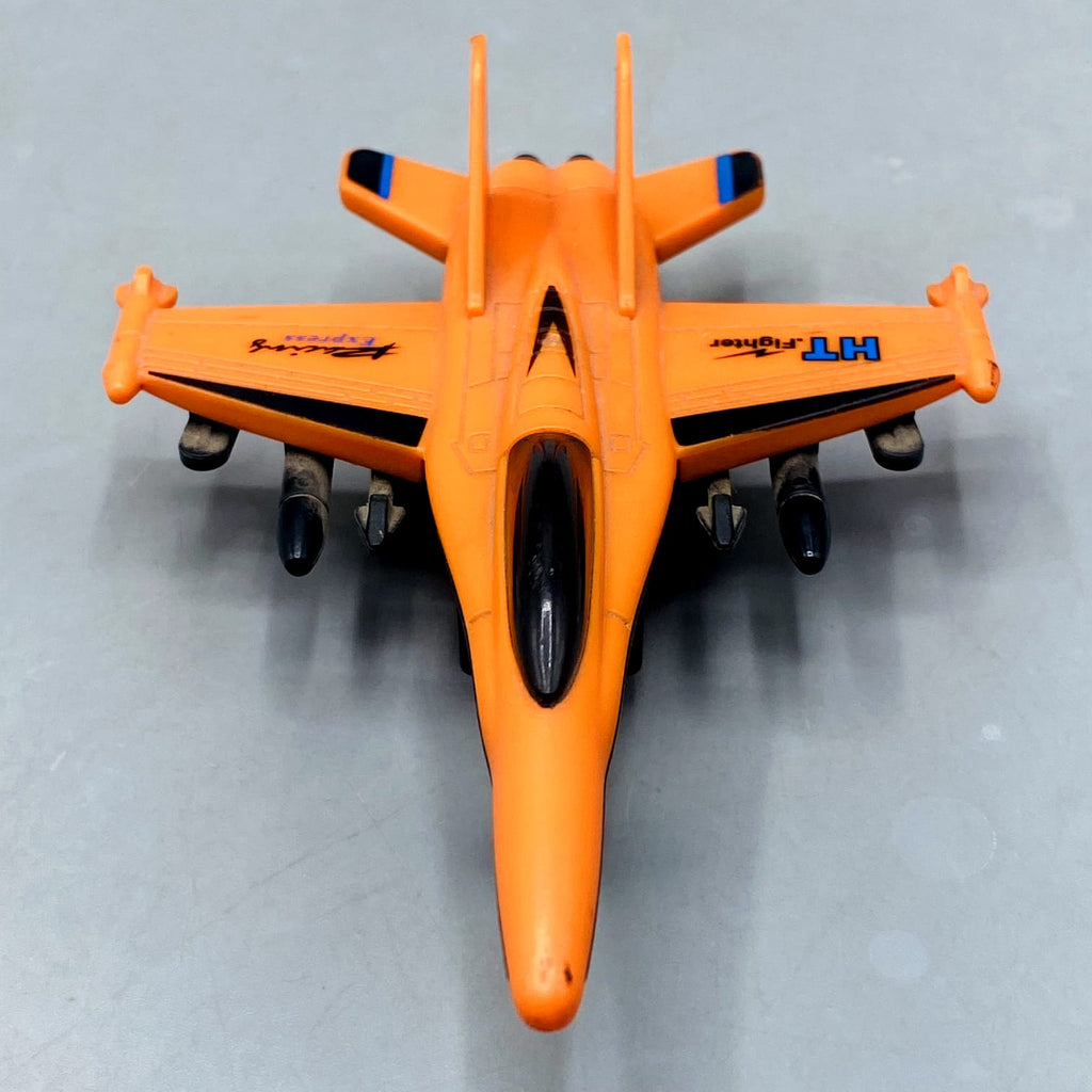 Orange "HT Fighter" Die-Cast/Plastic Jet with Missile Details