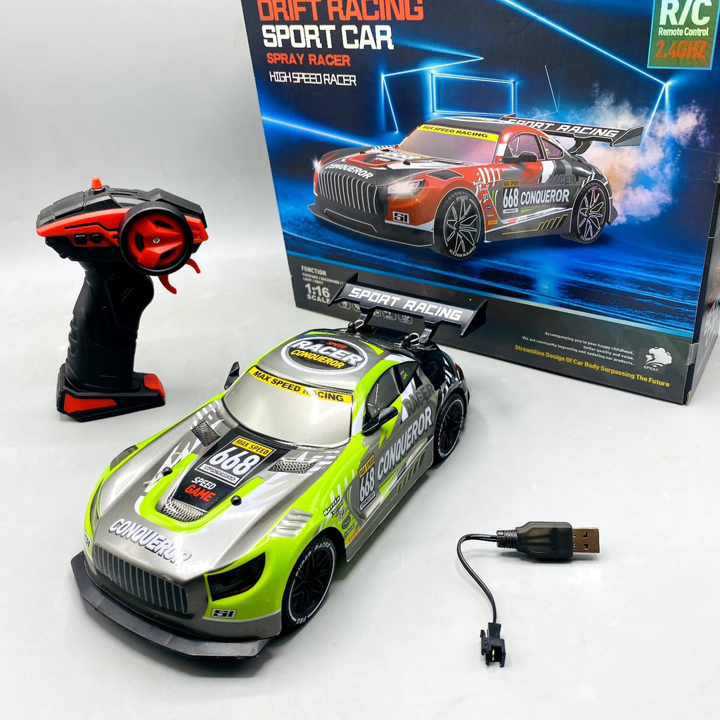High-Speed Drift Sport Racing Car with Smoke Effect