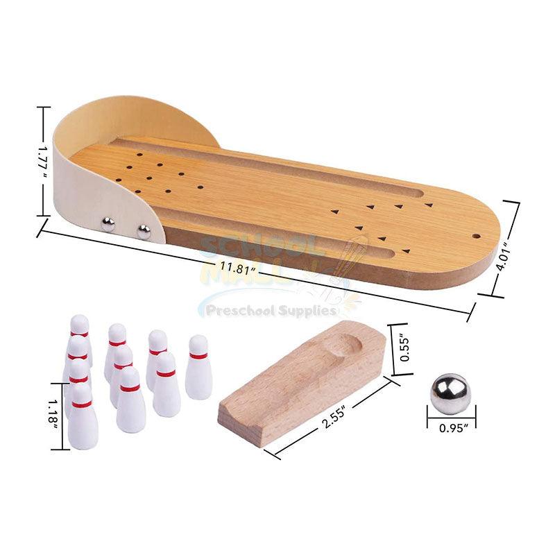 Wooden Bowling Spil Game