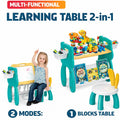 2 IN 1 Blocks And Learning Table With 204 Pcs
