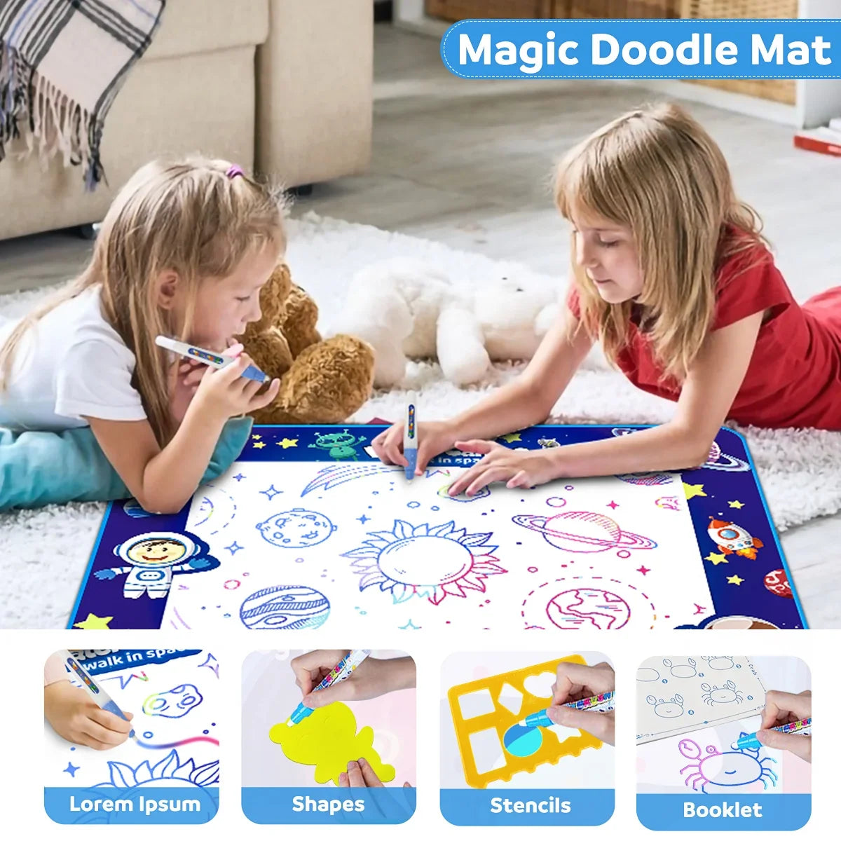 Cosmic World Water Mat With Different Painting Tool