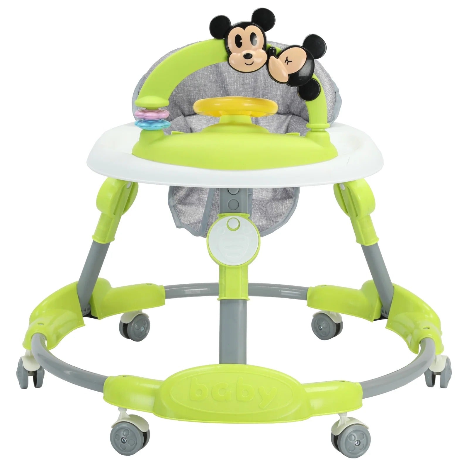 Kids Walker with Fiber Trey, Mickey Round Baby Walker Foldable
